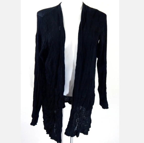 Eileen fisher Linen Silk Pointelle Cardigan - Picture 1 of 4